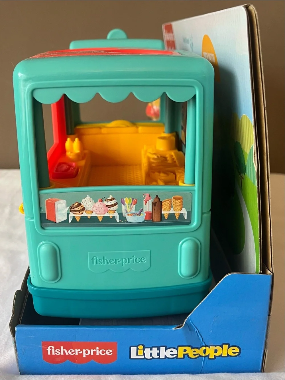 Fisher-Price Little People Serve It Up Food Truck - Teal, Red & Yellow
